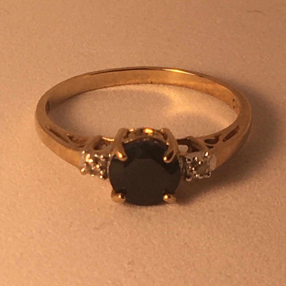 Preloved Solid 10K Sapphire Ring - Picture 2 of 7